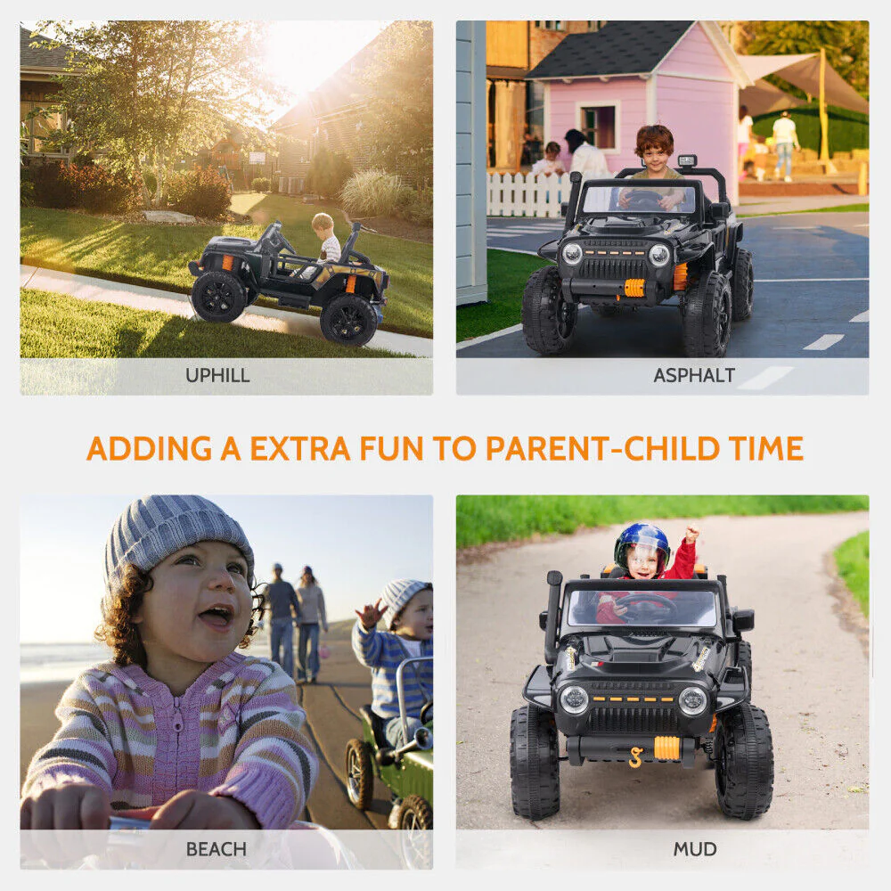 Electric Ride-On Car for Kids with Remote Control, Music, and Lights - 2 Seats, 4 Wheels - Image 7