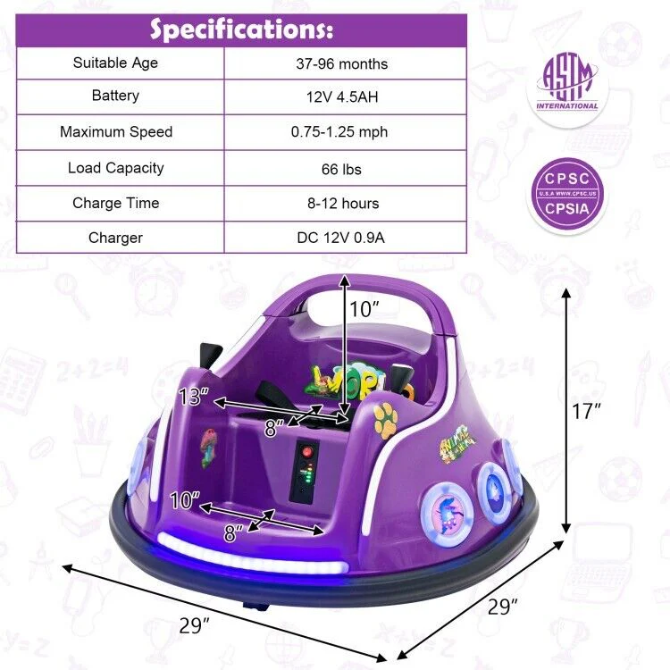 Electric Ride On Car for Toddlers with Remote Control and Flashing Lights - 12V Vehicle Toy - Image 4