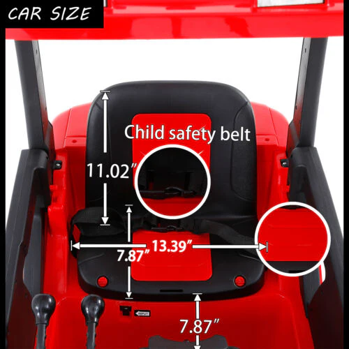 Electric Ride-On Car Toy with 3 Speeds and Lifting Rod for Children - Image 3