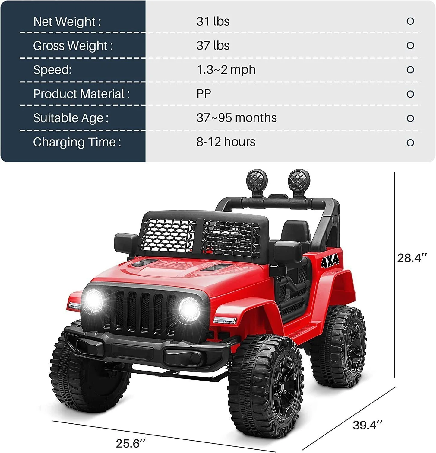 Electric Ride-On Car/Truck for Kids with MP3 Music and Remote Control - 12V with Lights - 76 Fun Features! - Image 44