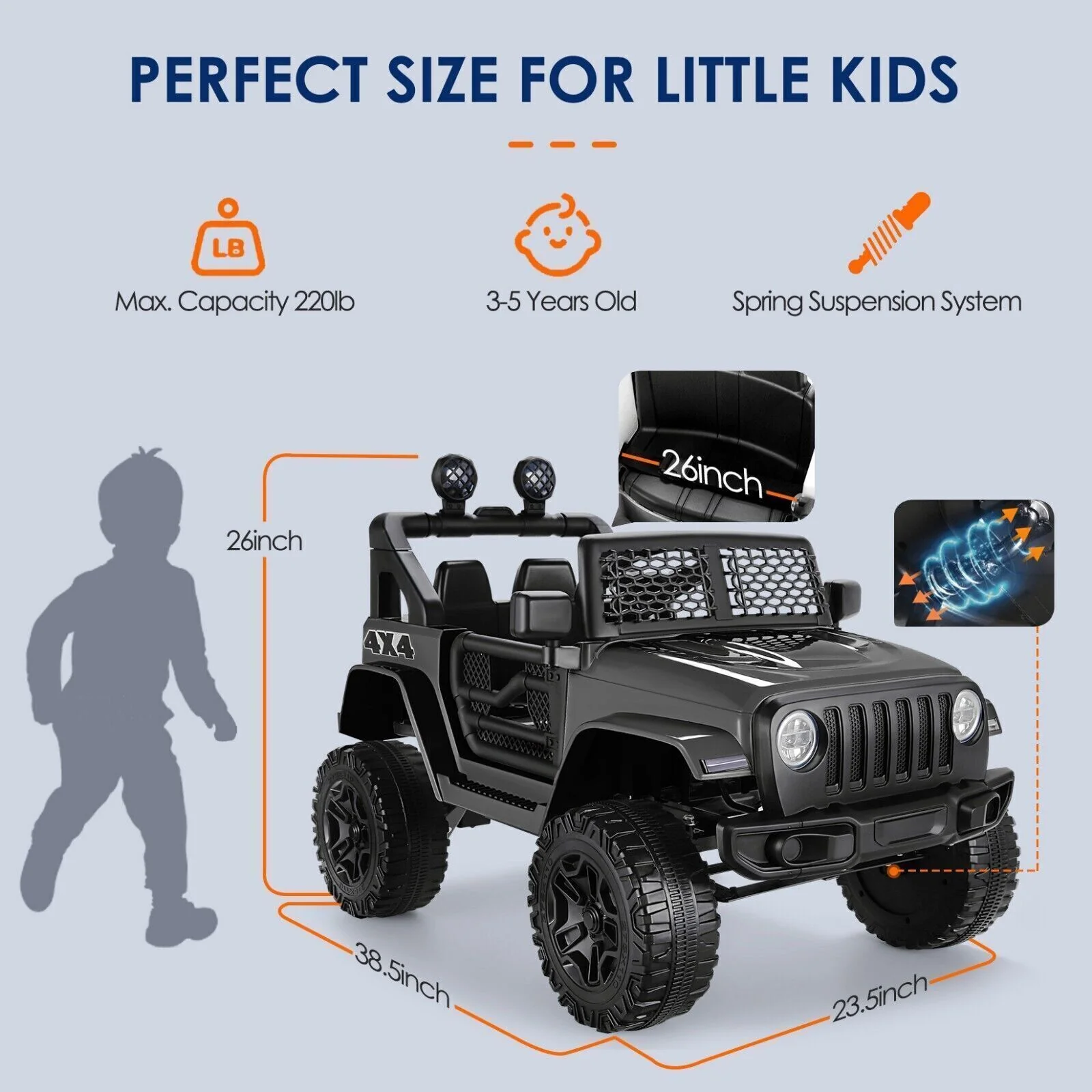 Electric Ride-On Car/Truck for Kids with MP3 Music, Lights, and Remote Control - 61 Options Available - Image 30