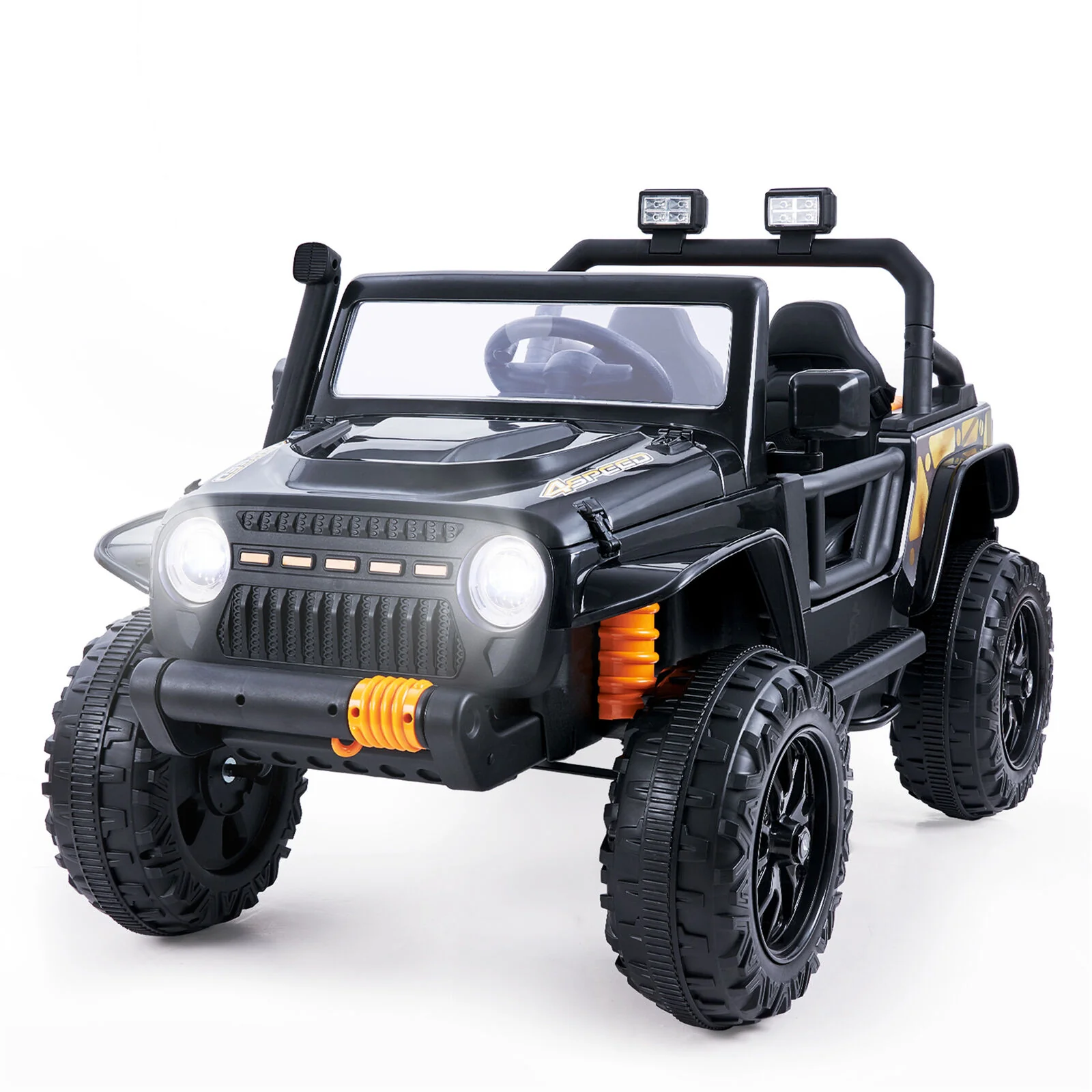 Electric Ride-On Car Truck for Kids with Remote Control and MP3 Player - 3 Speeds, LED Lights, and Parental Seating - Image 8
