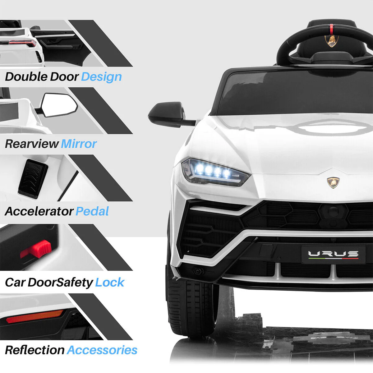 Electric Ride-On Car with Remote Control, MP3 Music, and Headlights - 12V Battery Powered - Image 10