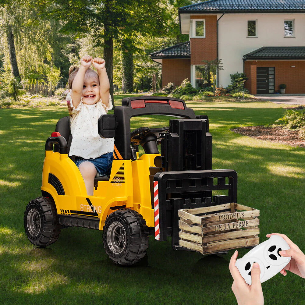 Electric Ride-On Construction Forklift with Remote Control and Built-In Music - 12V - Image 8