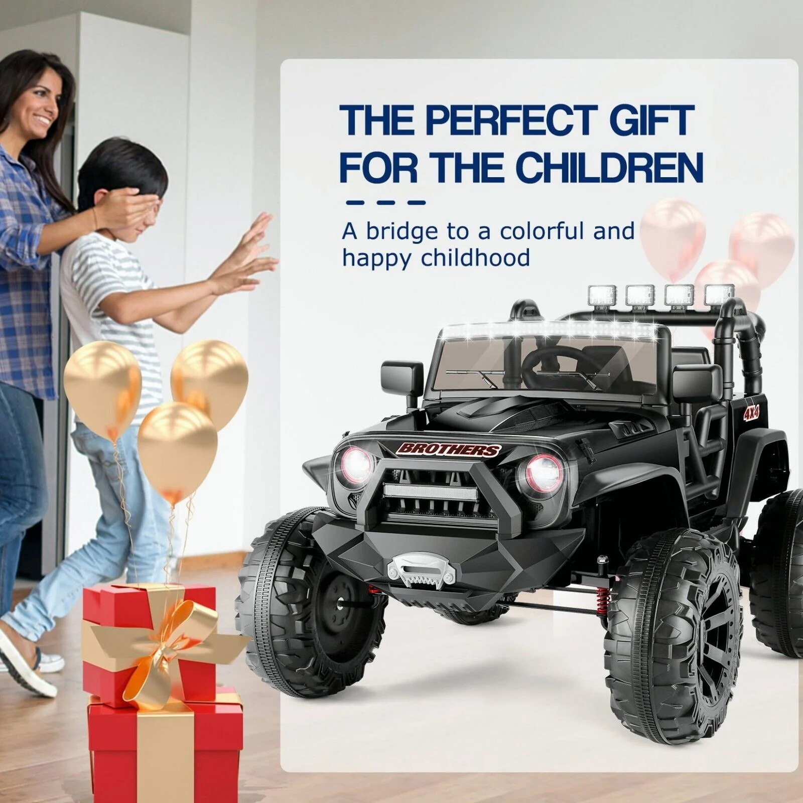 Electric Ride-On Jeep Truck for Kids: 12V/24V ATV Toy with Four-Wheel Drive - Image 110