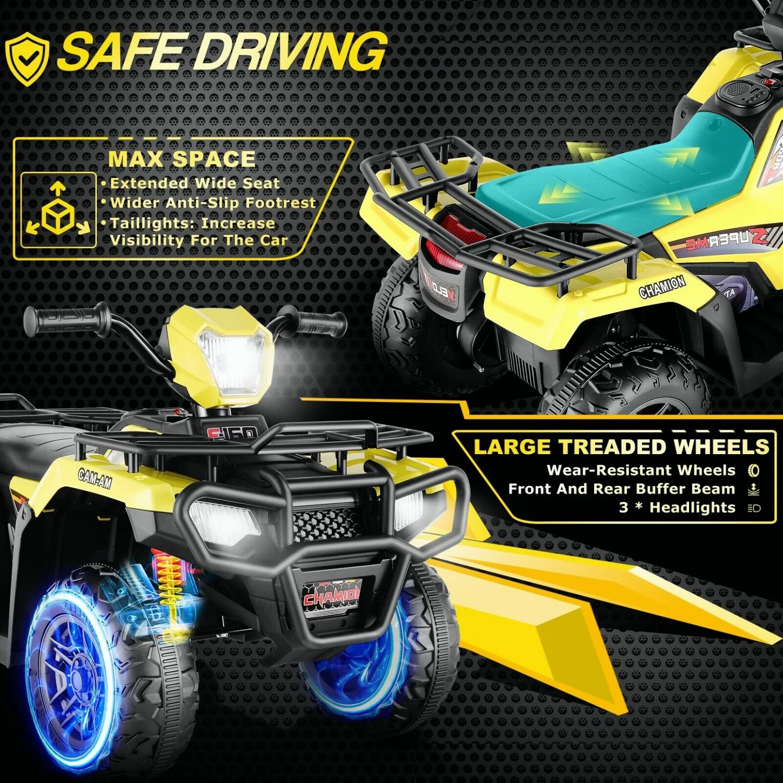 Electric Ride-On Jeep Truck for Kids: 12V/24V ATV Toy with Four-Wheel Drive - Image 22