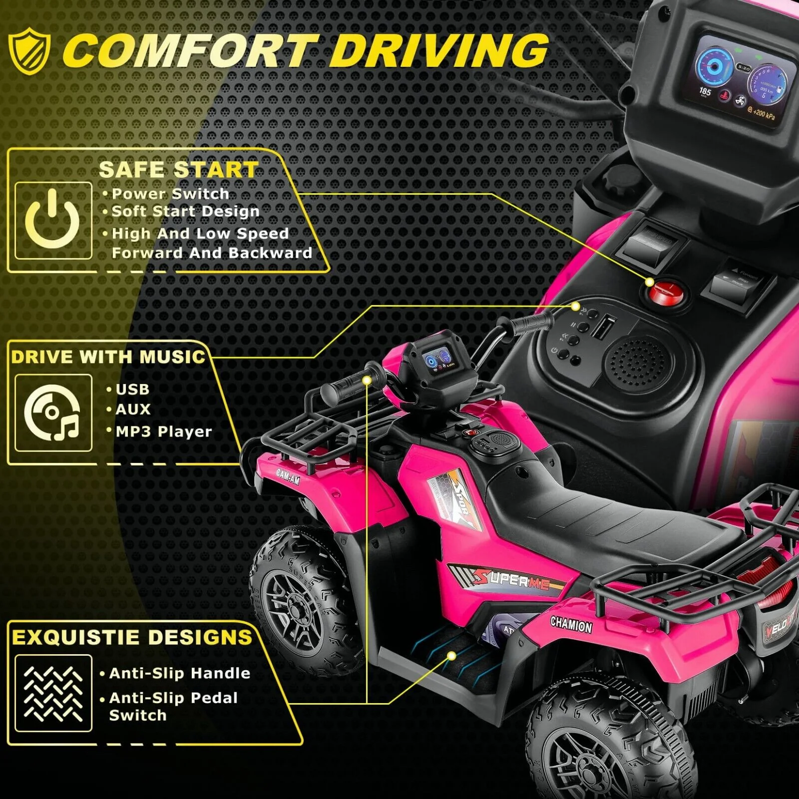 Electric Ride-On Jeep Truck for Kids: 12V/24V ATV Toy with Four-Wheel Drive - Image 33