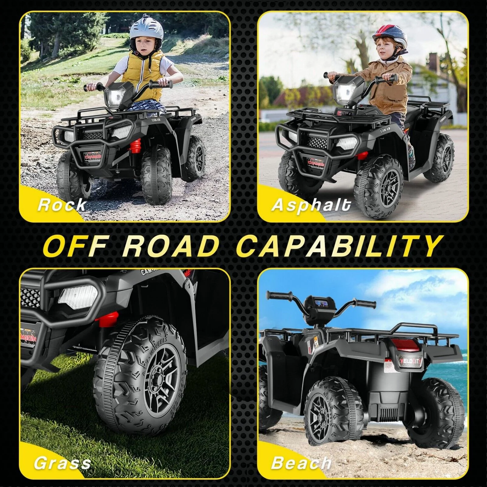 Electric Ride-On Jeep Truck for Kids: 12V/24V ATV Toy with Four-Wheel Drive - Image 60
