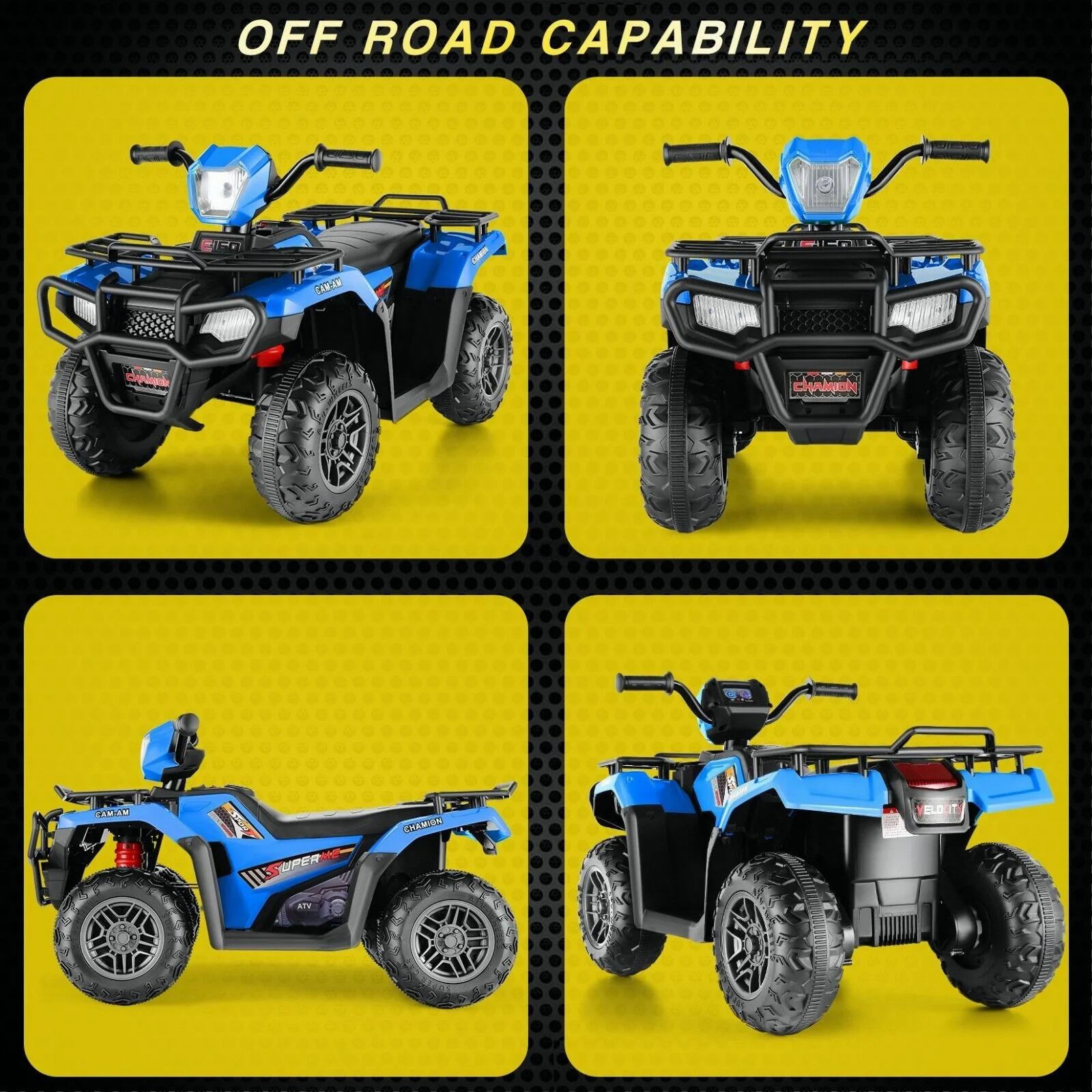 Electric Ride-On Jeep Truck for Kids: 12V/24V ATV Toy with Four-Wheel Drive - Image 76