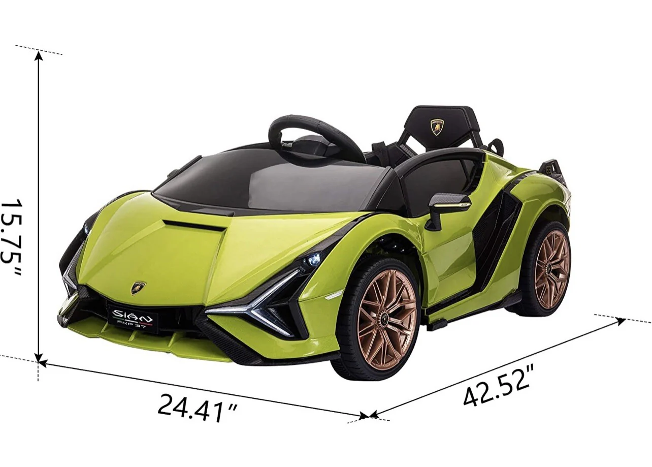 Electric Motorized Ride-On Licensed Lamborghini Sian Roadster Toy Car - Image 8