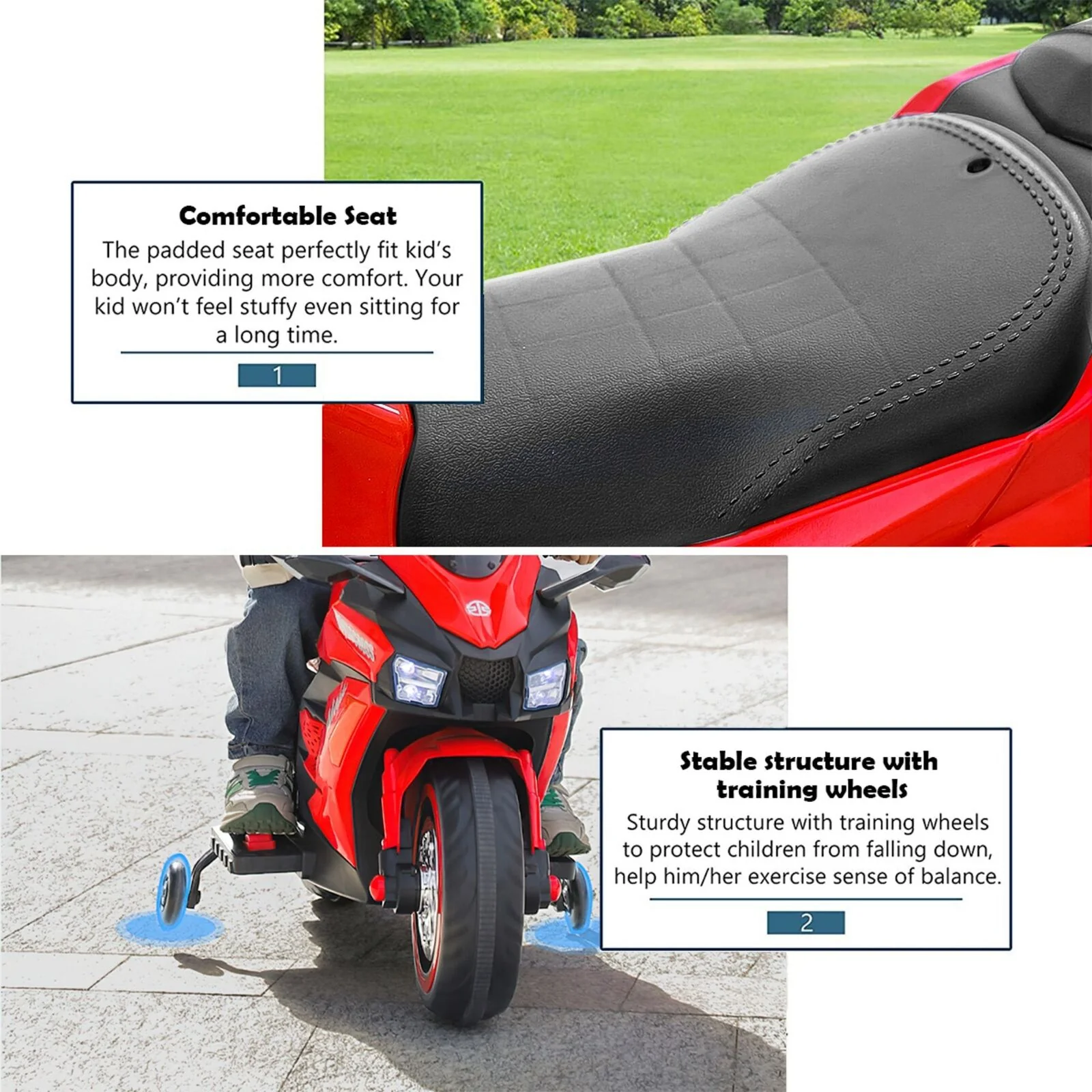 Electric Ride-On Motorbike for Kids - 12V Rechargeable 2-Wheel Car - Image 5