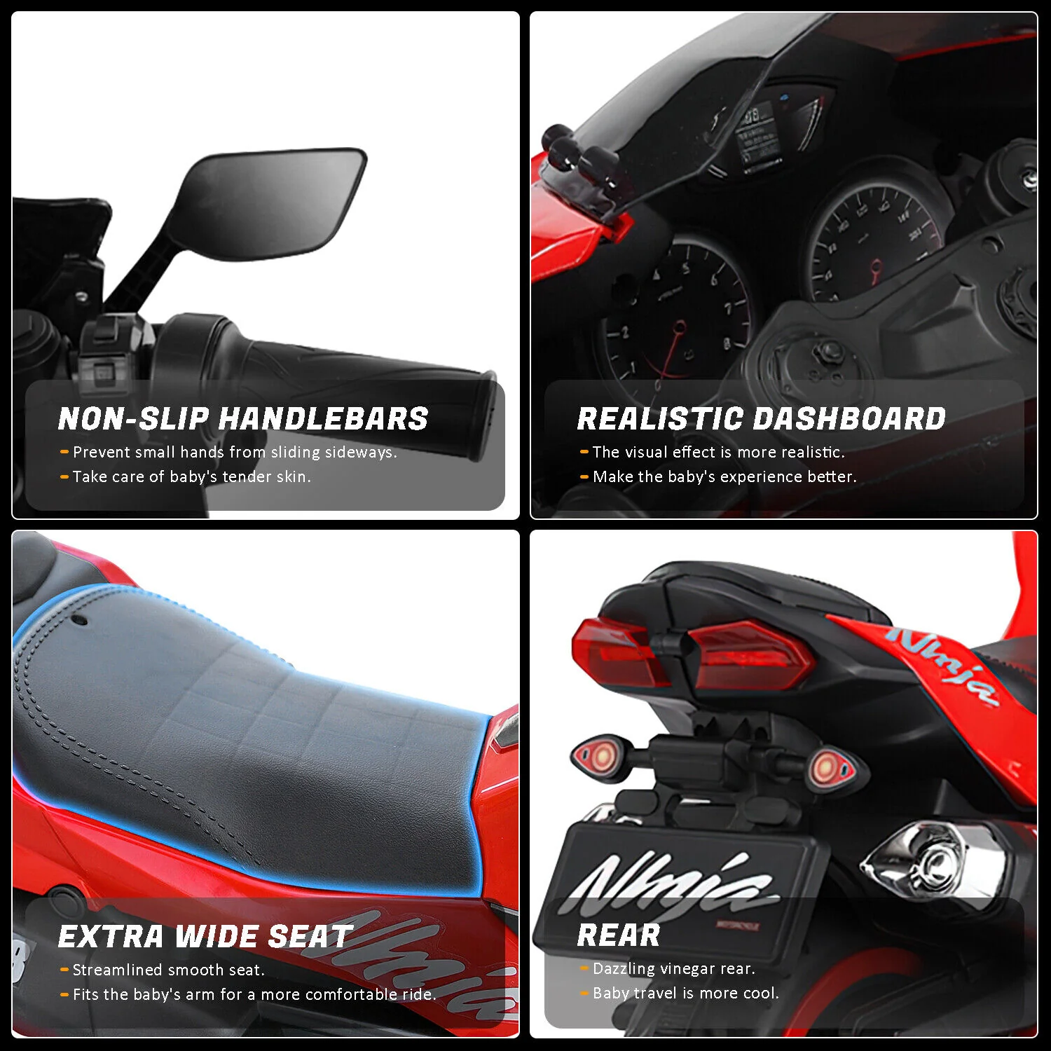 Electric Ride-On Motorbike for Kids - 12V Rechargeable 2-Wheel Car - Image 9