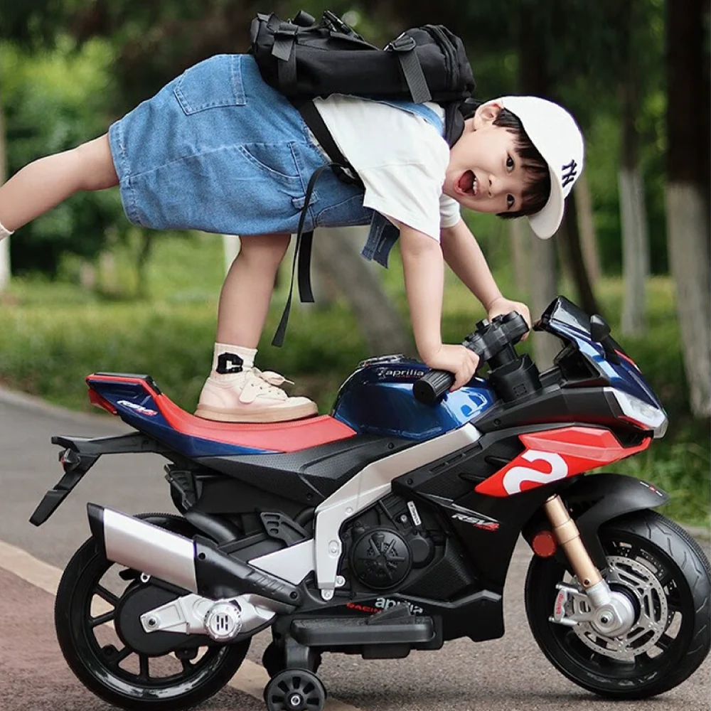 Electric Ride-On Motorbike for Kids Ages 1-4 with Bluetooth and MP3 Compatibility - Image 3