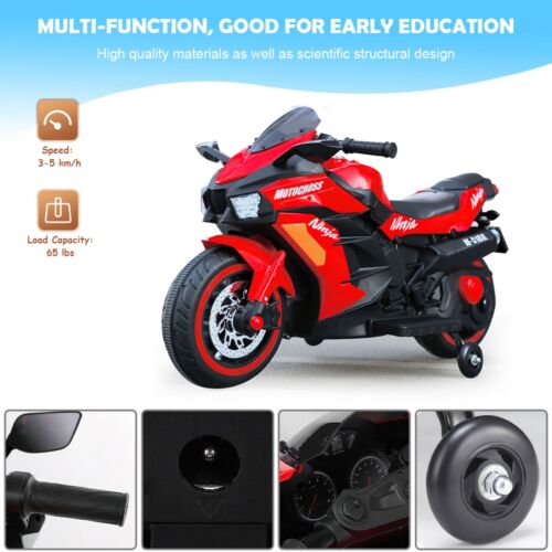 Electric Ride-On Motorcycle for Kids - 12V Rechargeable Battery, 2 Wheels - Image 2