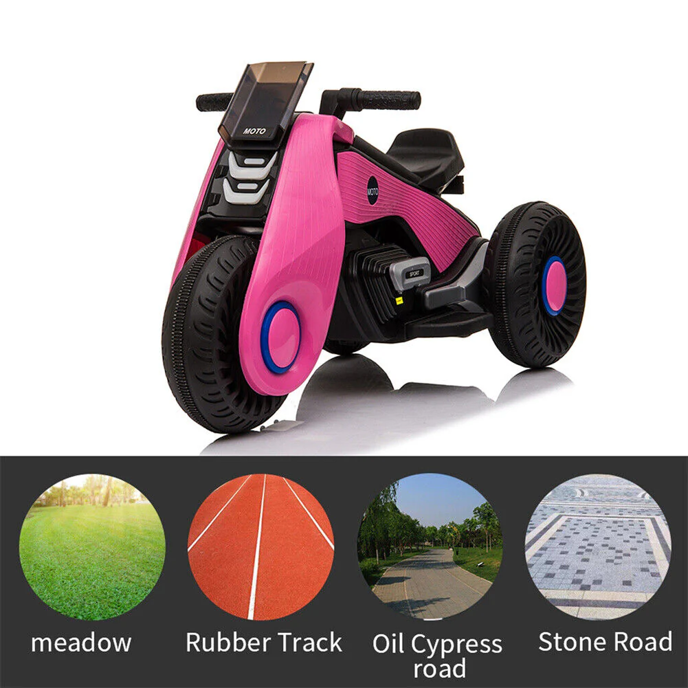 Electric Ride-On Motorcycle for Kids with Music, Horn, and Headlights - 3 Wheels - Image 13