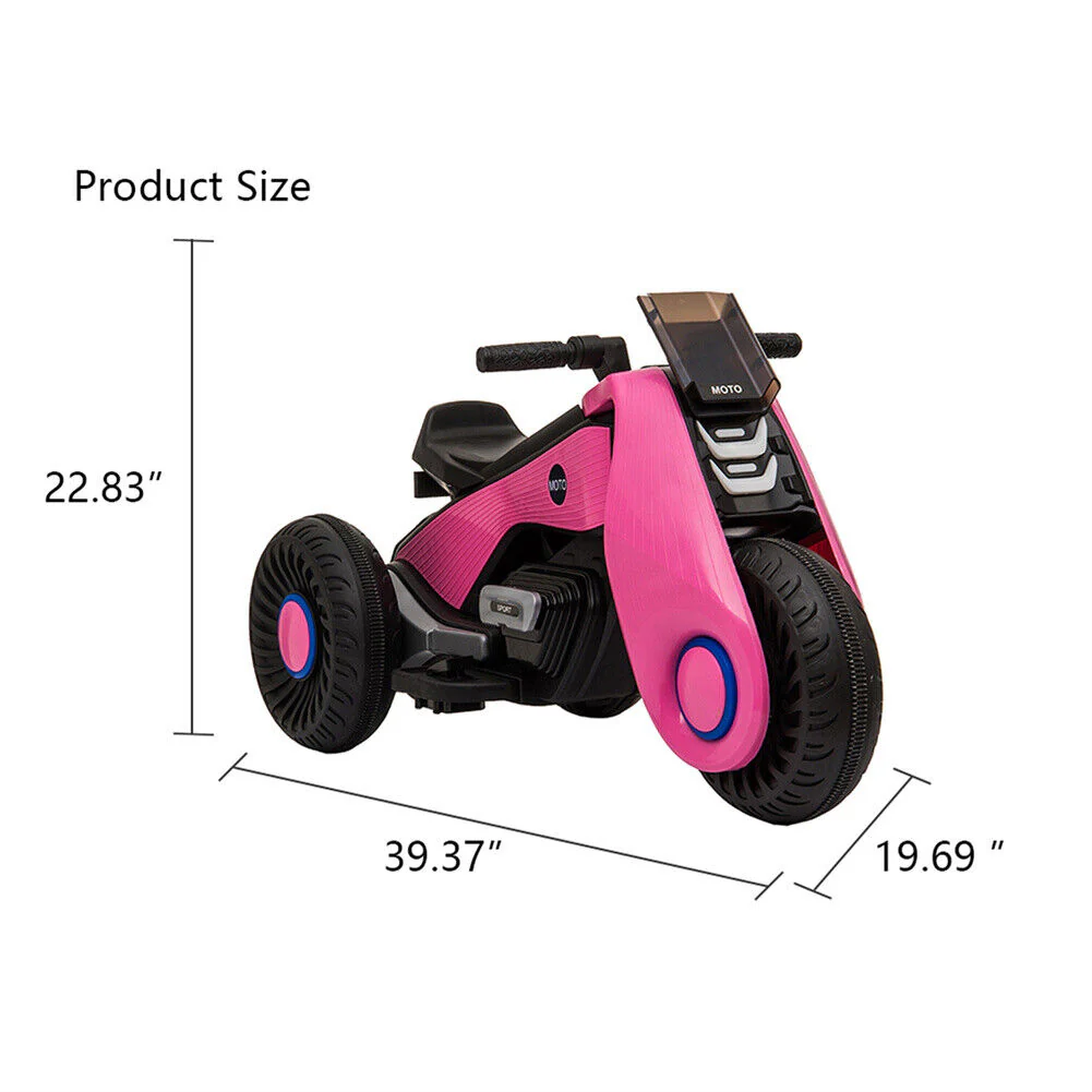 Electric Ride-On Motorcycle for Kids with Music, Horn, and Headlights - 3 Wheels - Image 9