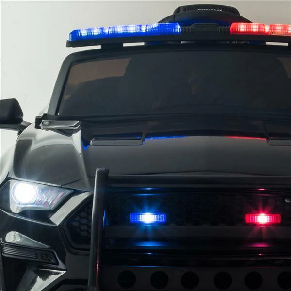 12V Electric Ride-On Police Truck for Kids with 3 Speeds and Remote Control - Image 6