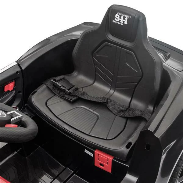 12V Electric Ride-On Police Truck for Kids with 3 Speeds and Remote Control - Image 9