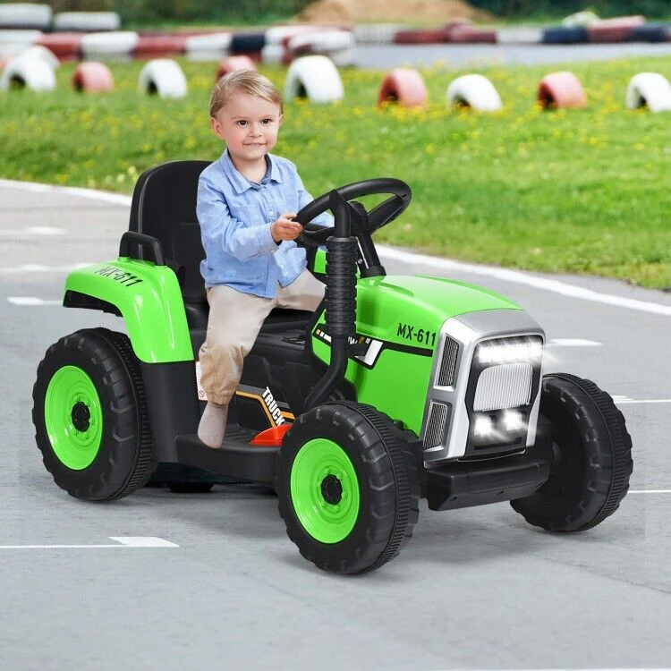 Electric Ride-On Tractor for Kids with 3 Gears and Remote Control - Includes Trailer Toy - Image 2