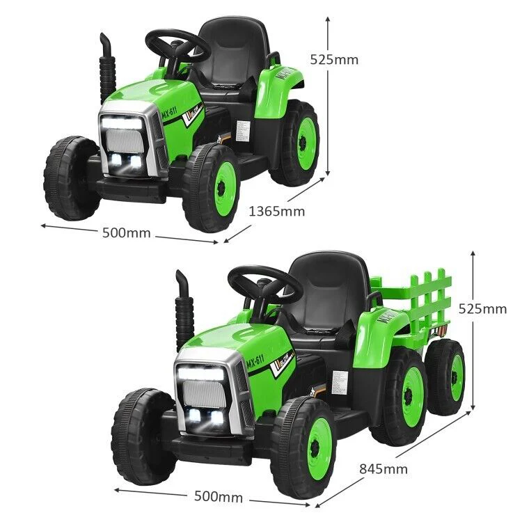 Electric Ride-On Tractor for Kids with 3 Gears and Remote Control - Includes Trailer Toy - Image 4