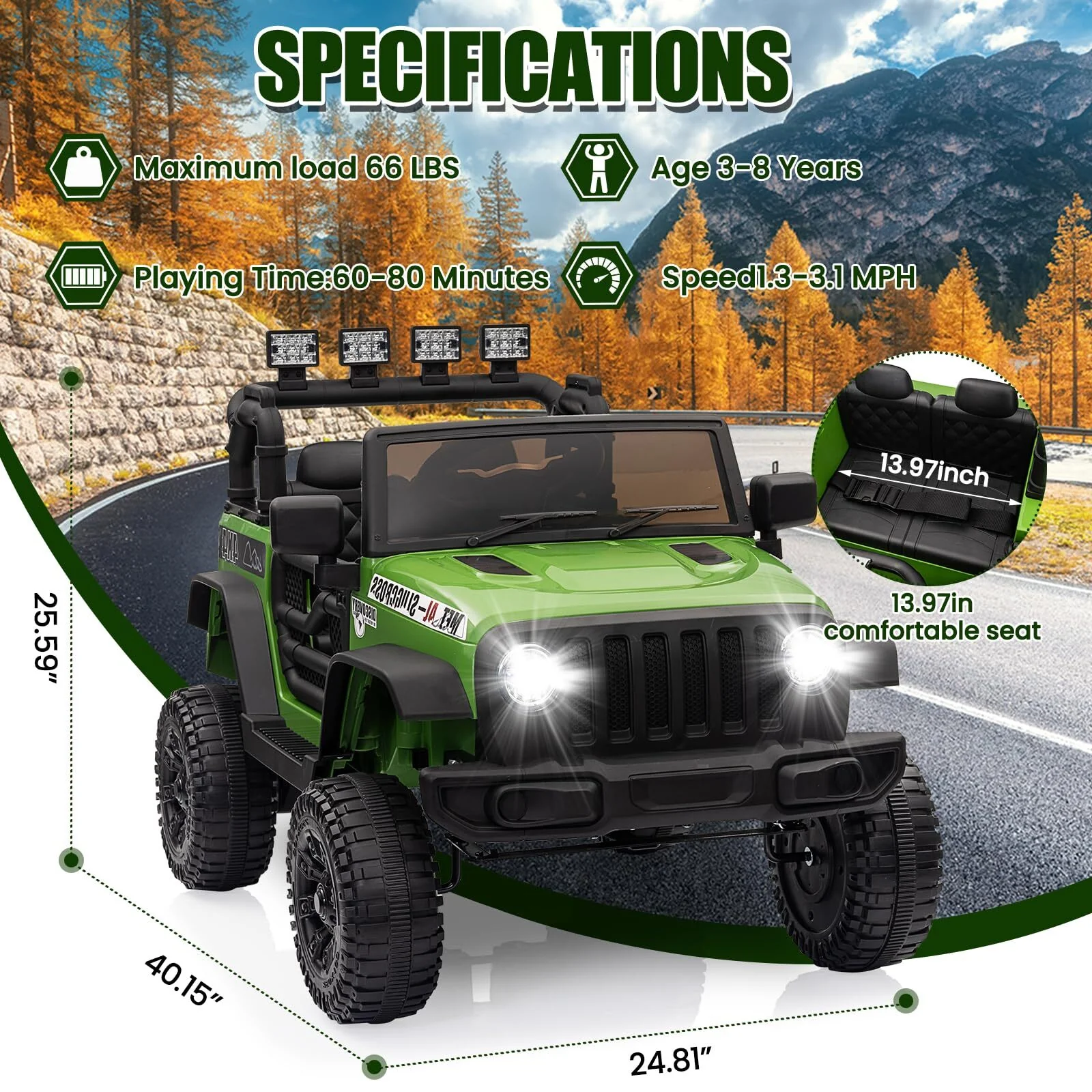 12V Electric Ride-On Truck with Remote Control and Powerful Battery for Kids - Image 21