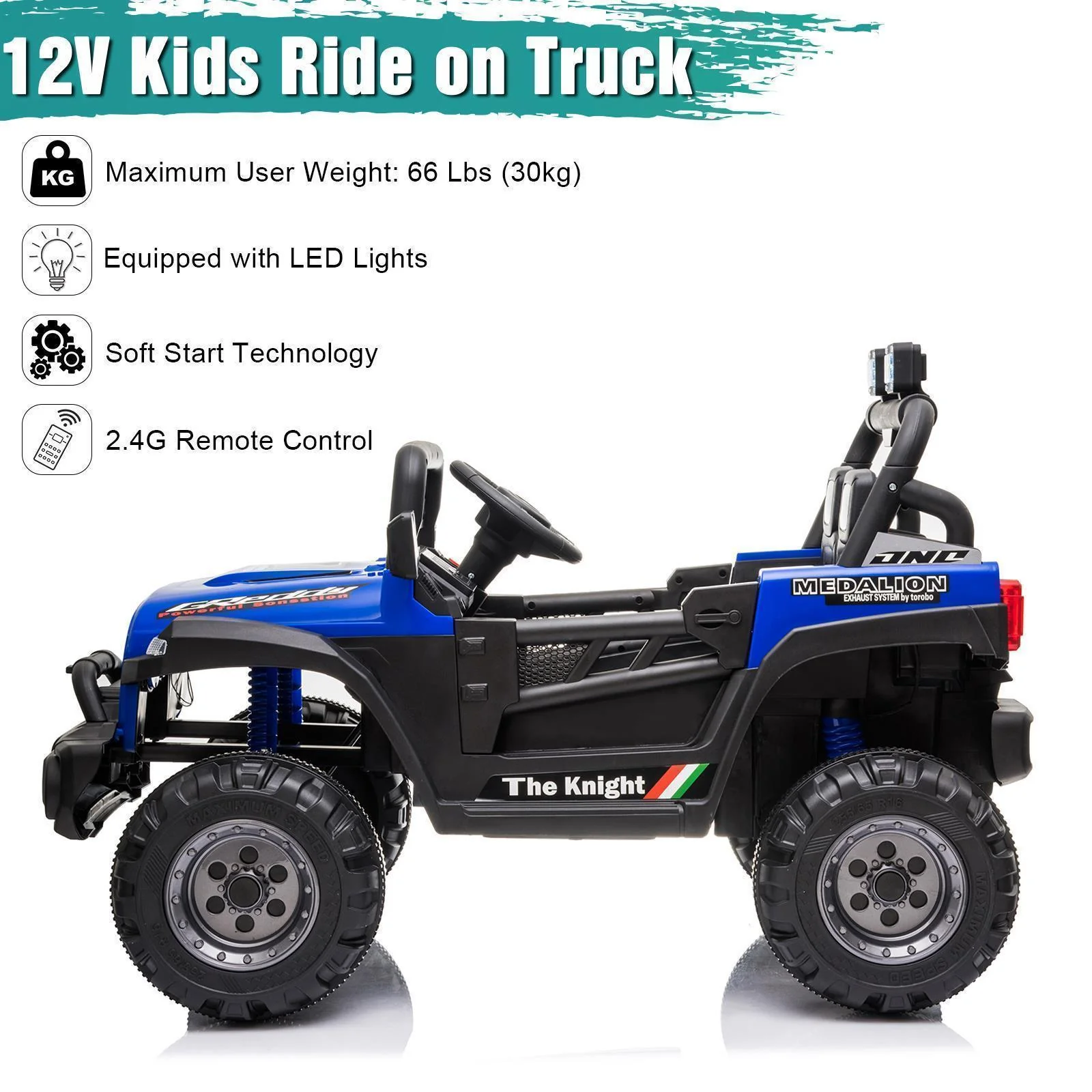 Electric Ride-On Truck for Kids with 3 Speeds and LED Lights - Perfect Gift for Young Drivers! - Image 30