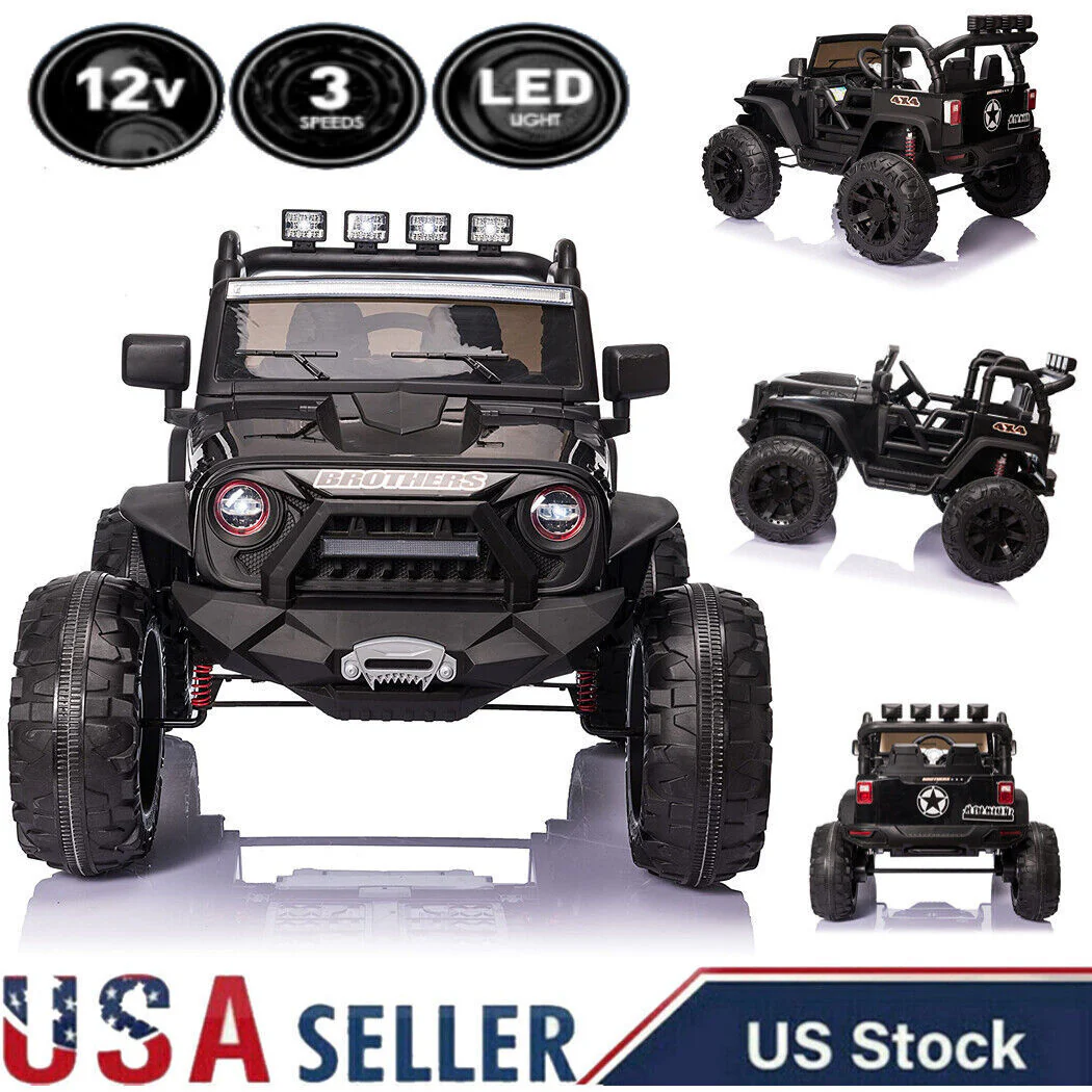Electric Ride-On Truck for Kids with LED Lights, AUX Port, and USB - 24V Battery Powered with 2x200W Motors - Image 4