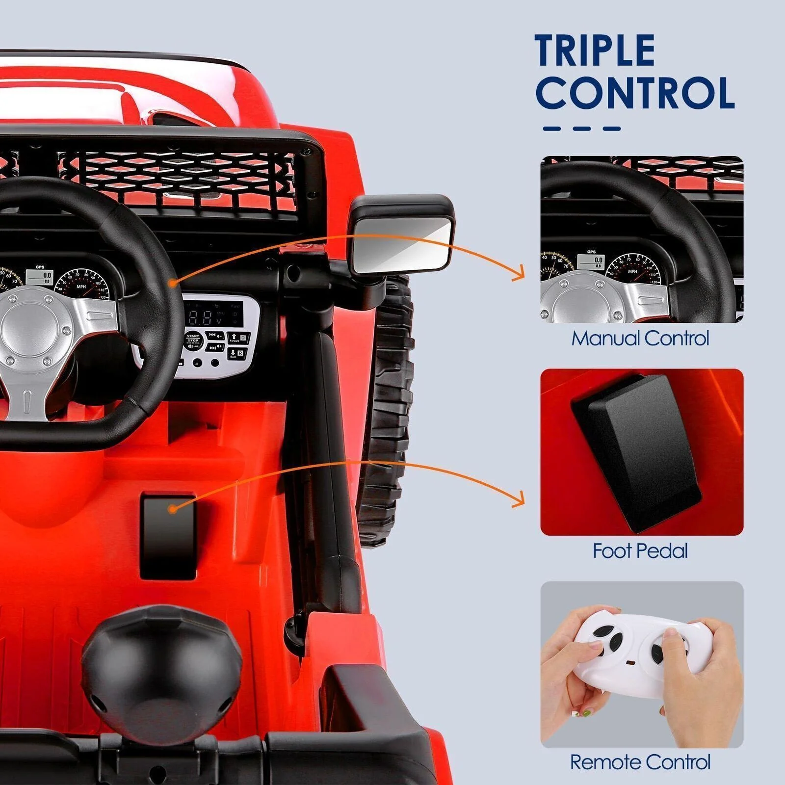 Electric Ride-on Truck for Kids with Remote Control and LED Lights - 12V 7AH, 4 Wheels - Image 39