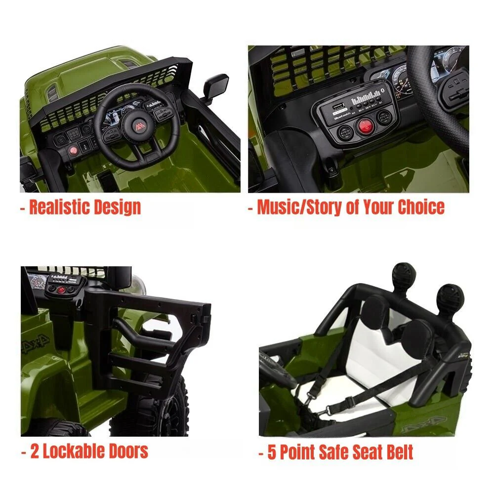 Electric Ride-On Truck for Kids with Remote Control, Bluetooth, and LED Lights - 12V - Image 5