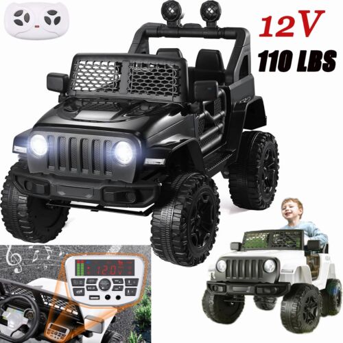 Electric Ride-On Truck for Kids with Remote Control, LED Lights, and MP3 Player - 12V Battery Powered - Image 2
