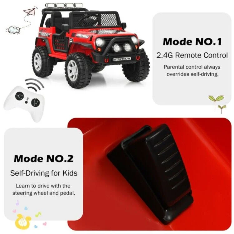 Electric Ride On Truck for Kids with Remote Control, Lights, and Music - 12V Children's Car Toy - Image 11
