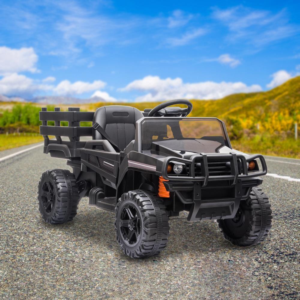 Electric Ride-On Truck for Kids with Remote Control, Music, and Lights - Black - Image 9