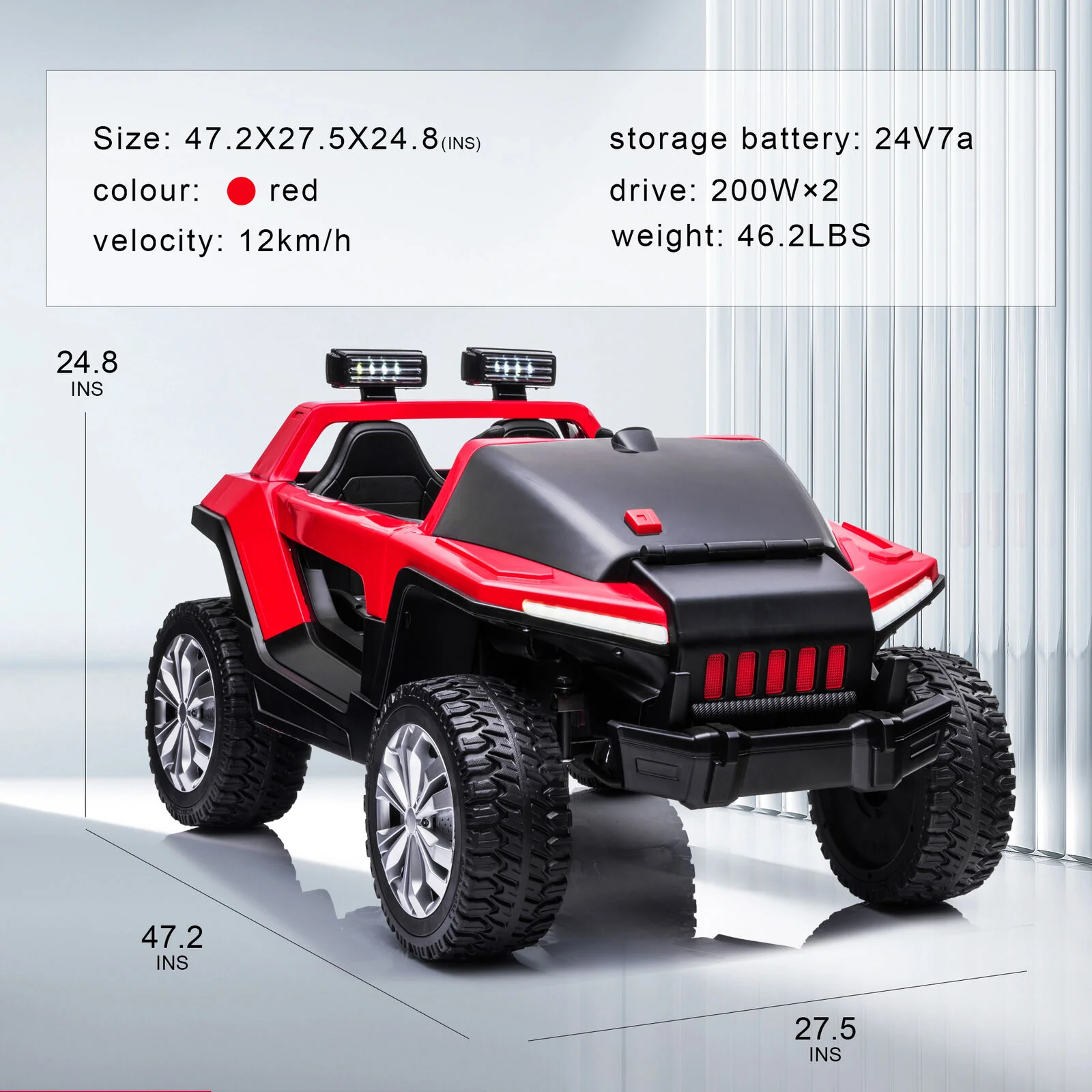 Electric Ride-On Truck for Kids with Remote Control, Music, LED Lights, and USB MP3 - Image 19