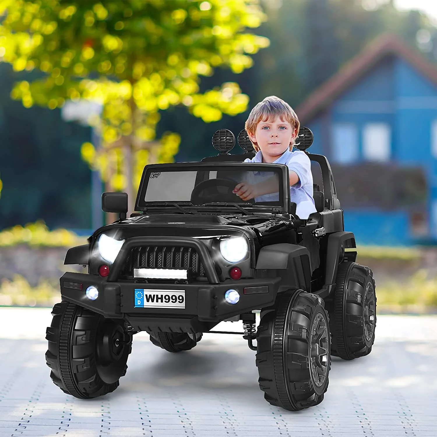 Electric Ride-On Truck for Kids with Spring Suspension and 12V Battery Power - Image 3