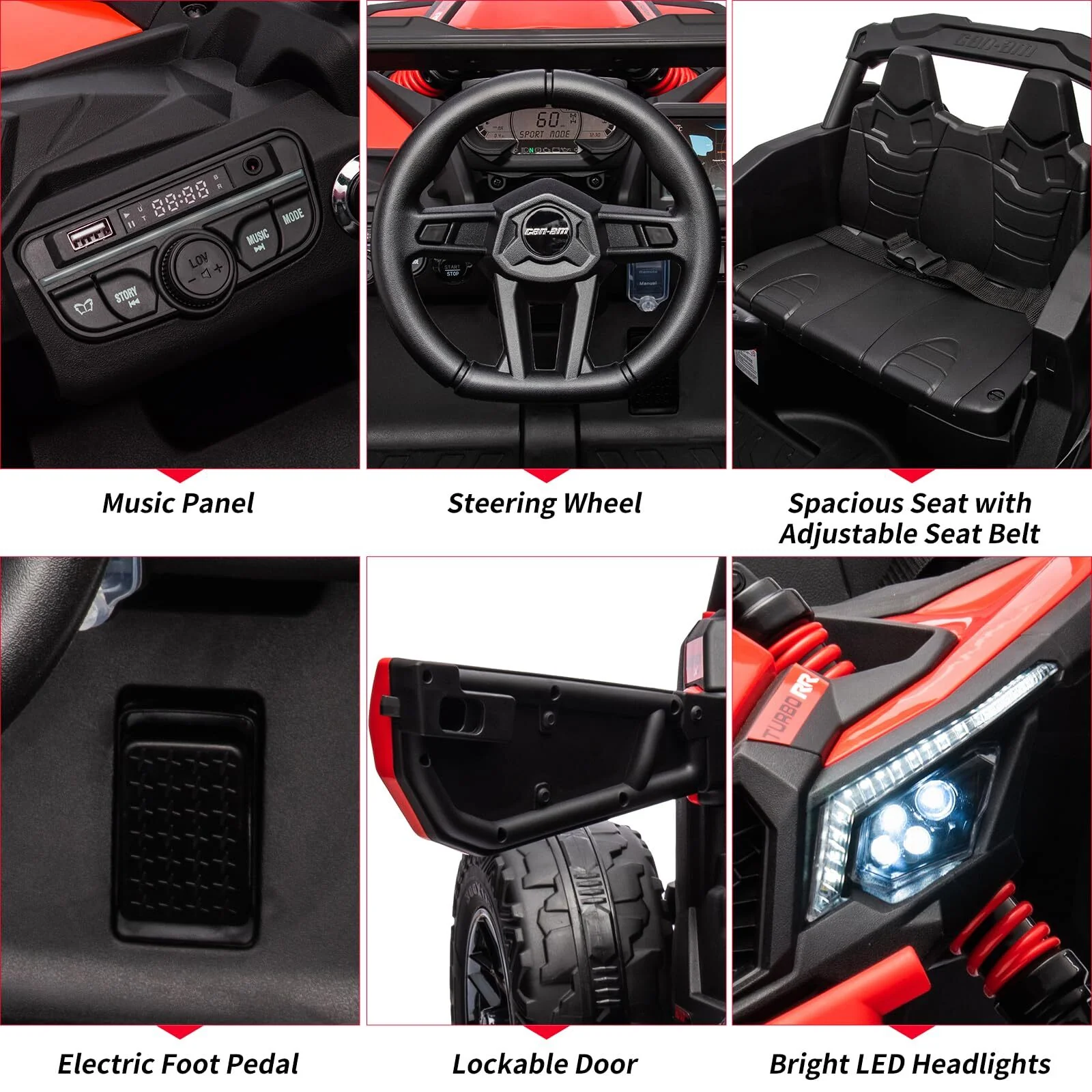 Electric Ride-On UTV Off-Road Car with Remote Control for Kids - Image 7