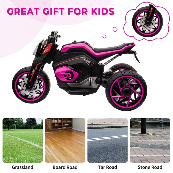 Electric Three-Wheeled Motorcycle for Kids Ages 3-8 with Horn and LED Lights - Image 9