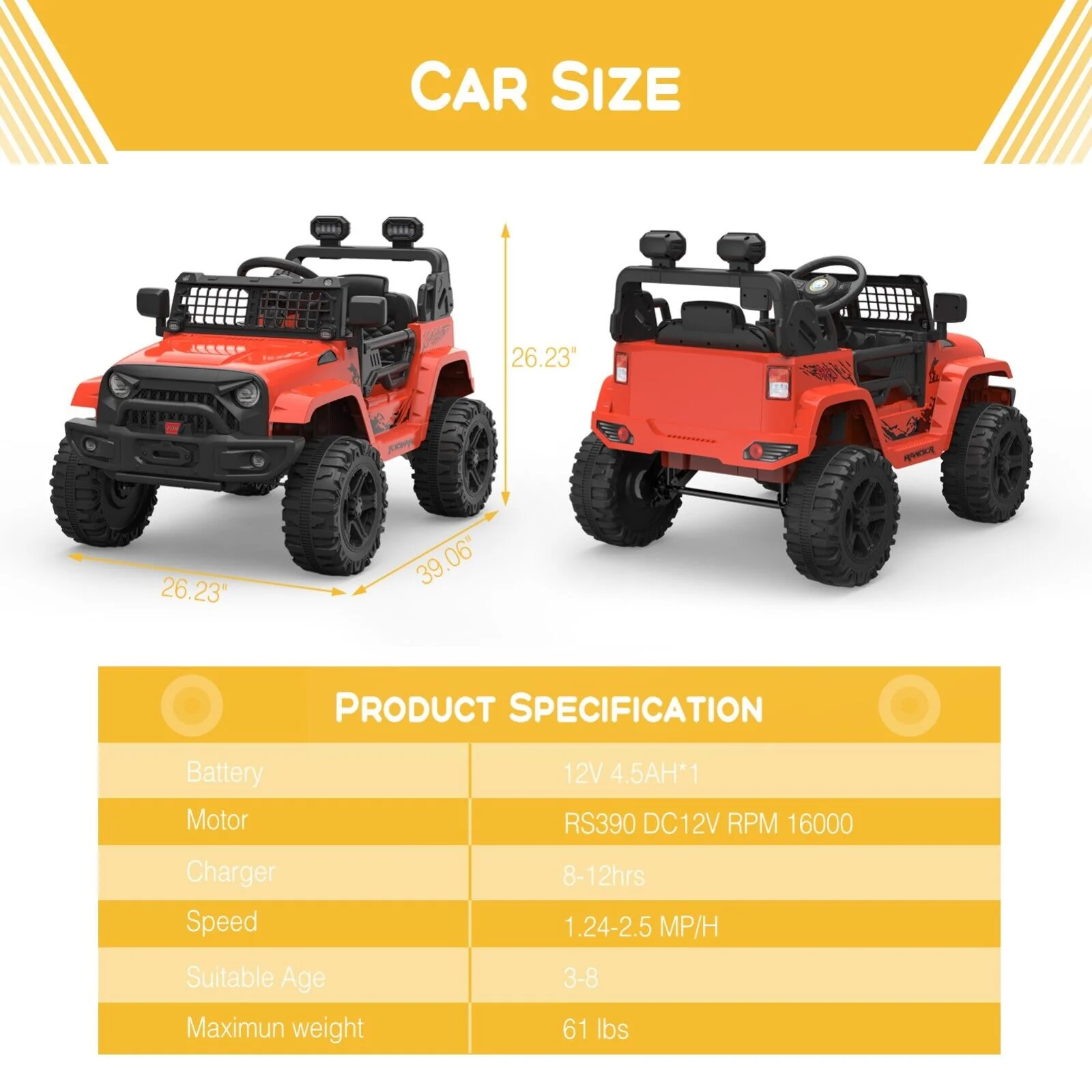 Electric Toy Truck for Kids with Bluetooth and Remote Control - 12V Ride On Car - Image 13