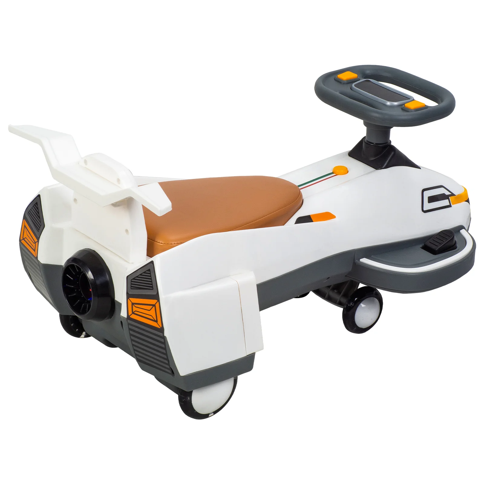 Electric Twist Car with Lights, Music, Helmet, and 2-in-1 Swing for Ages 1-6 Years - Image 12