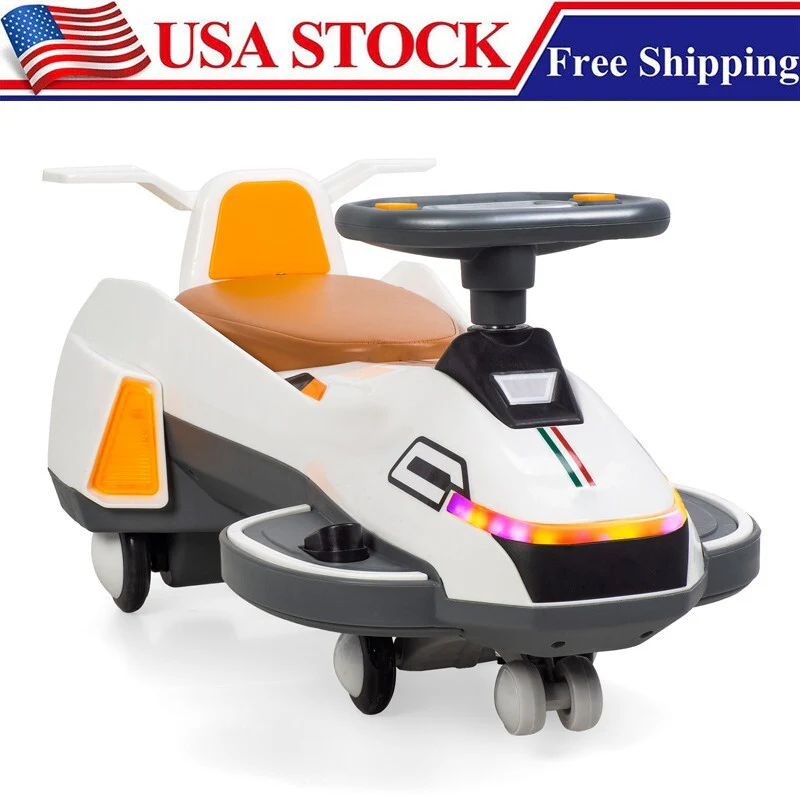 Electric Twist Car with Lights, Music, Helmet, and 2-in-1 Swing for Ages 1-6 Years - Image 14