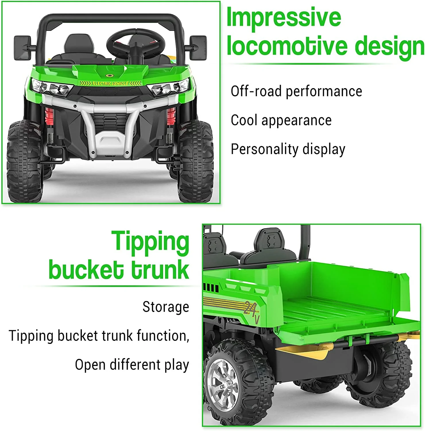Electric UTV Toy for Children - Remote Control Ride-on Dump Truck - Image 2