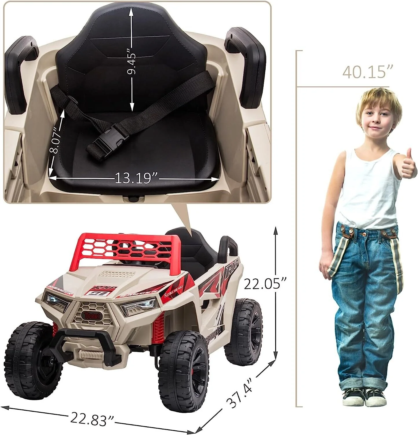 Electric UTV Truck Ride-On Car for Kids - Off-Road Adventure with Forward and Reverse - Image 7