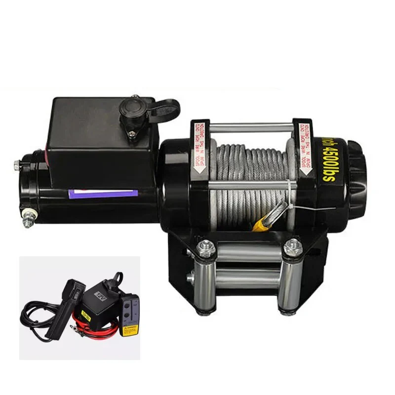 12V/24V Electric Car Winch Small Self-Rescue Hoist Crane - Image 2