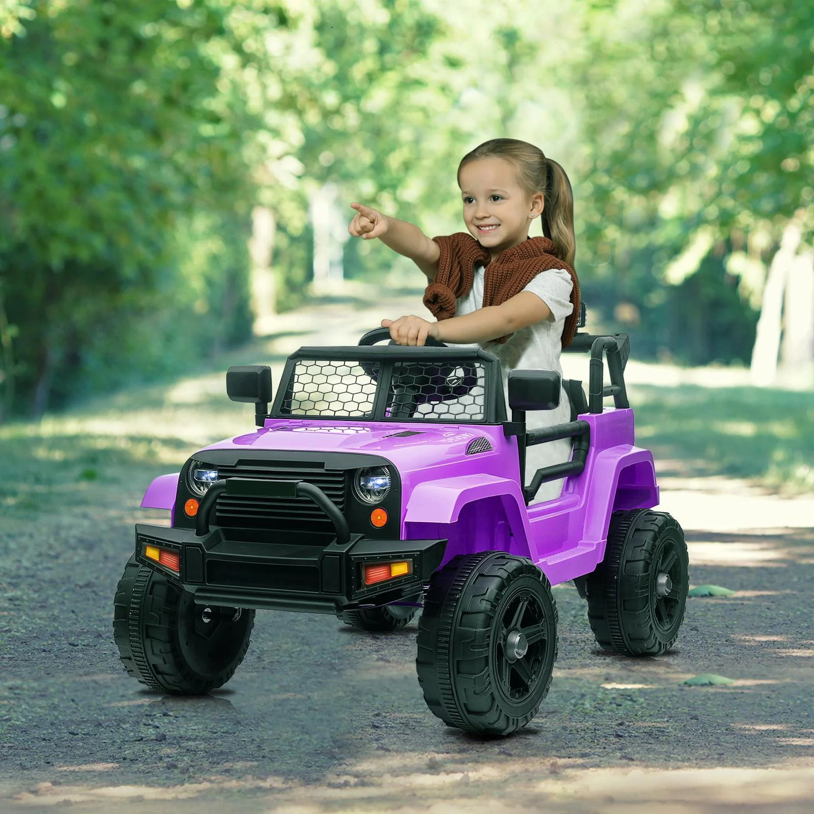 12V Kids Electric Jeep Ride-On Car with 4.5Ah Battery and 3-Speed Remote Control Toy - Image 10