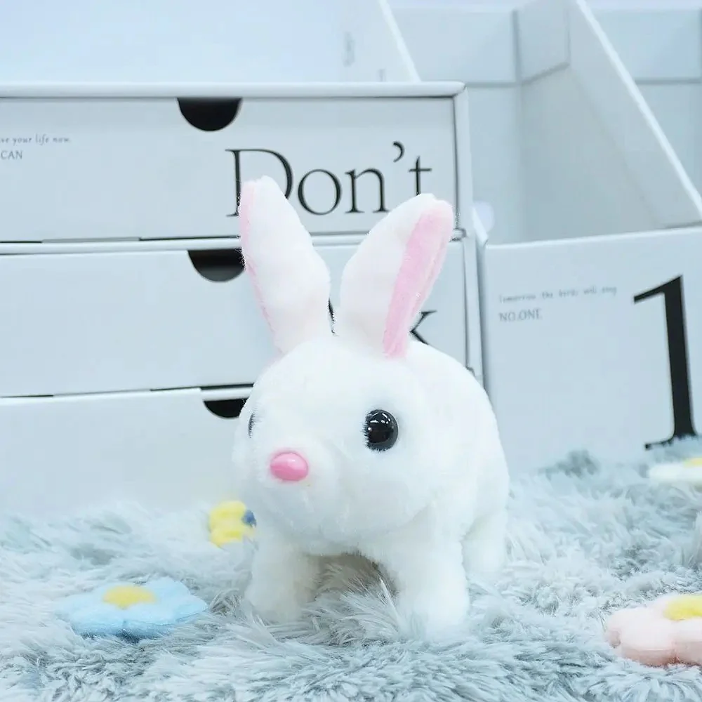 Interactive Plush Bunny Toy with Sounds and Movement