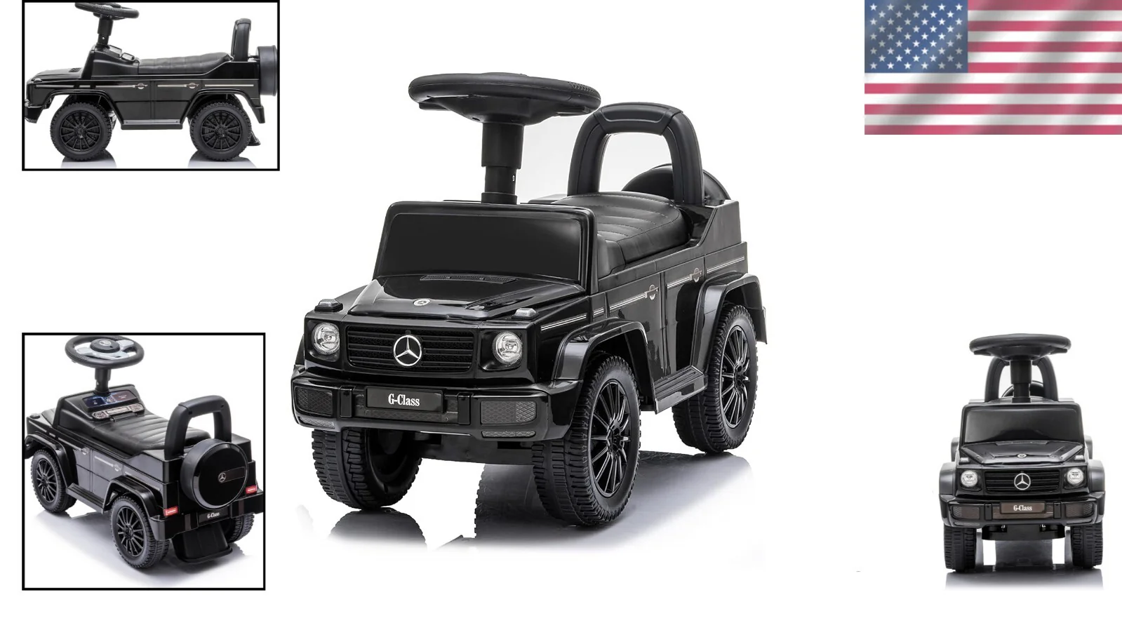 3-in-1 Mercedes Push Car for Kids with Realistic Sounds - Image 2