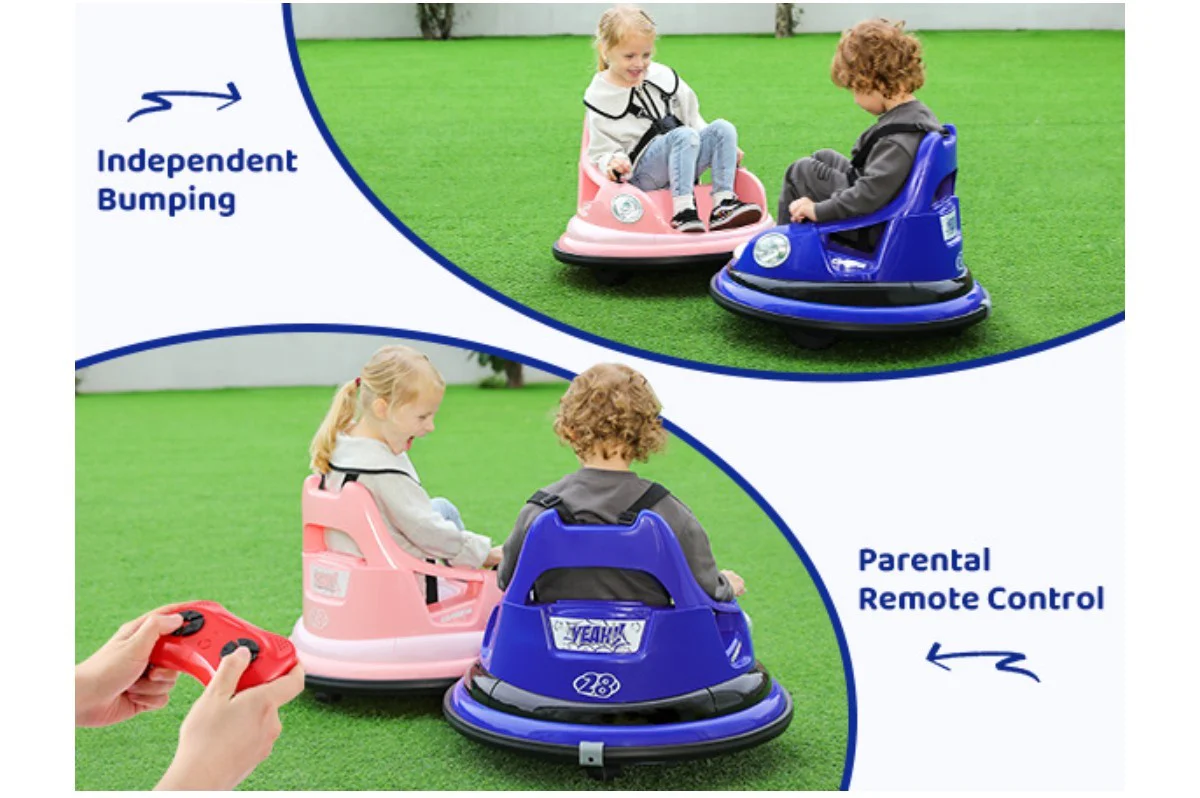 Ride-On Bumper Car for Toddlers with 12V Battery and 1.9 MPH Max Speed - Image 10