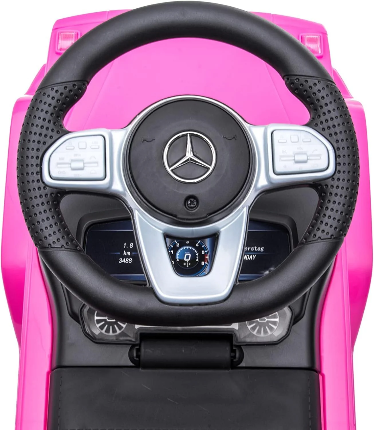 3-in-1 Pink Toddler Wagon Push Car with Safety Features and Storage - Image 10