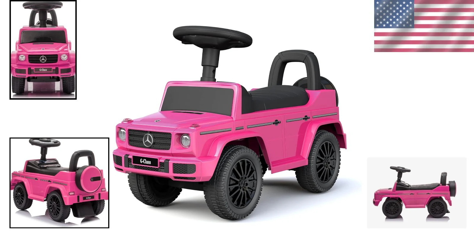 3-in-1 Pink Toddler Wagon Push Car with Safety Features and Storage - Image 2