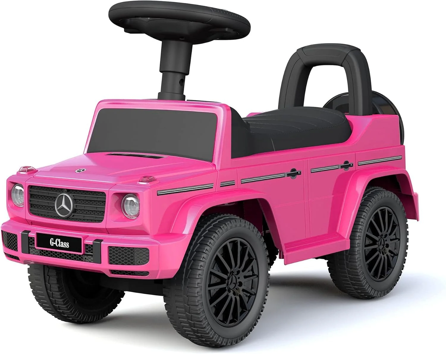 3-in-1 Pink Toddler Wagon Push Car with Safety Features and Storage - Image 3