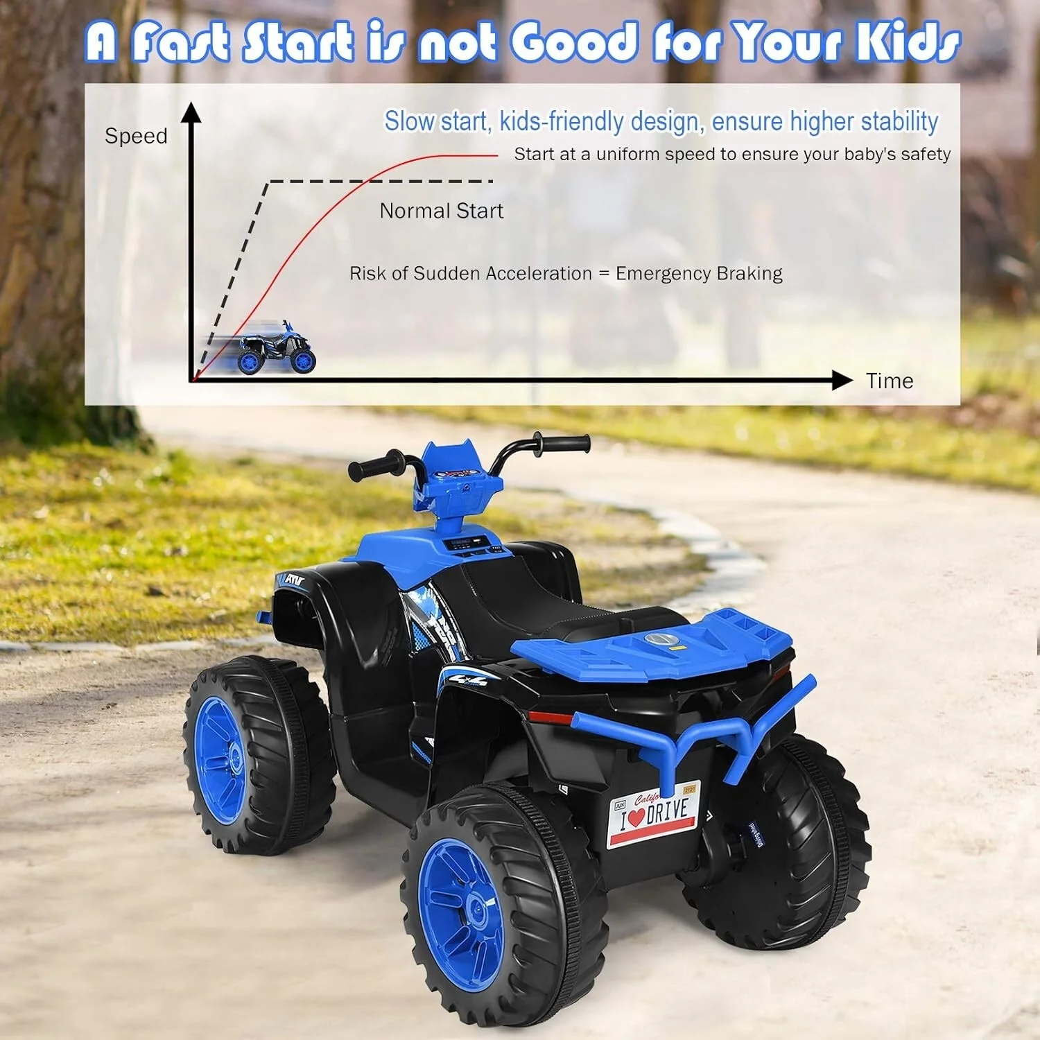 Kids Electric ATV with LED Lights and Music, Ride-On Toy for Birthday Gifts - Image 6